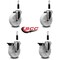 Service Caster 5'' Nylon Wheel Swivel 7/8'' Expanding Stem Caster Set 2 Brakes, 4PK SCC-EX20S514-NYS-2-PLB-2-78 - alternate 3